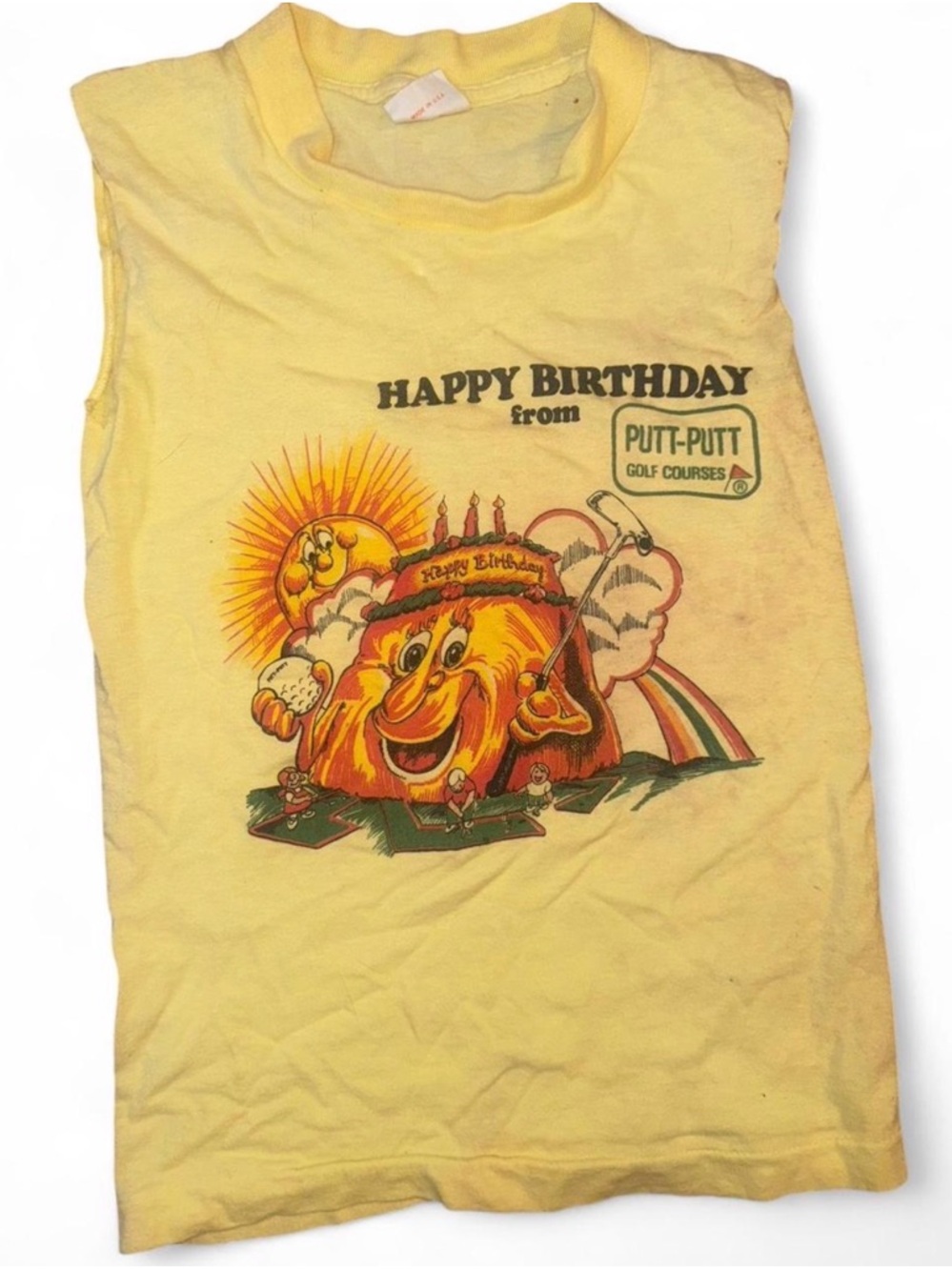 70s–80s Putt-Putt Golf Courses Birthday Graphic Muscle Tee